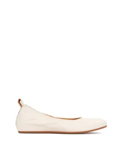 Baleriny off white ze złotym monogramem