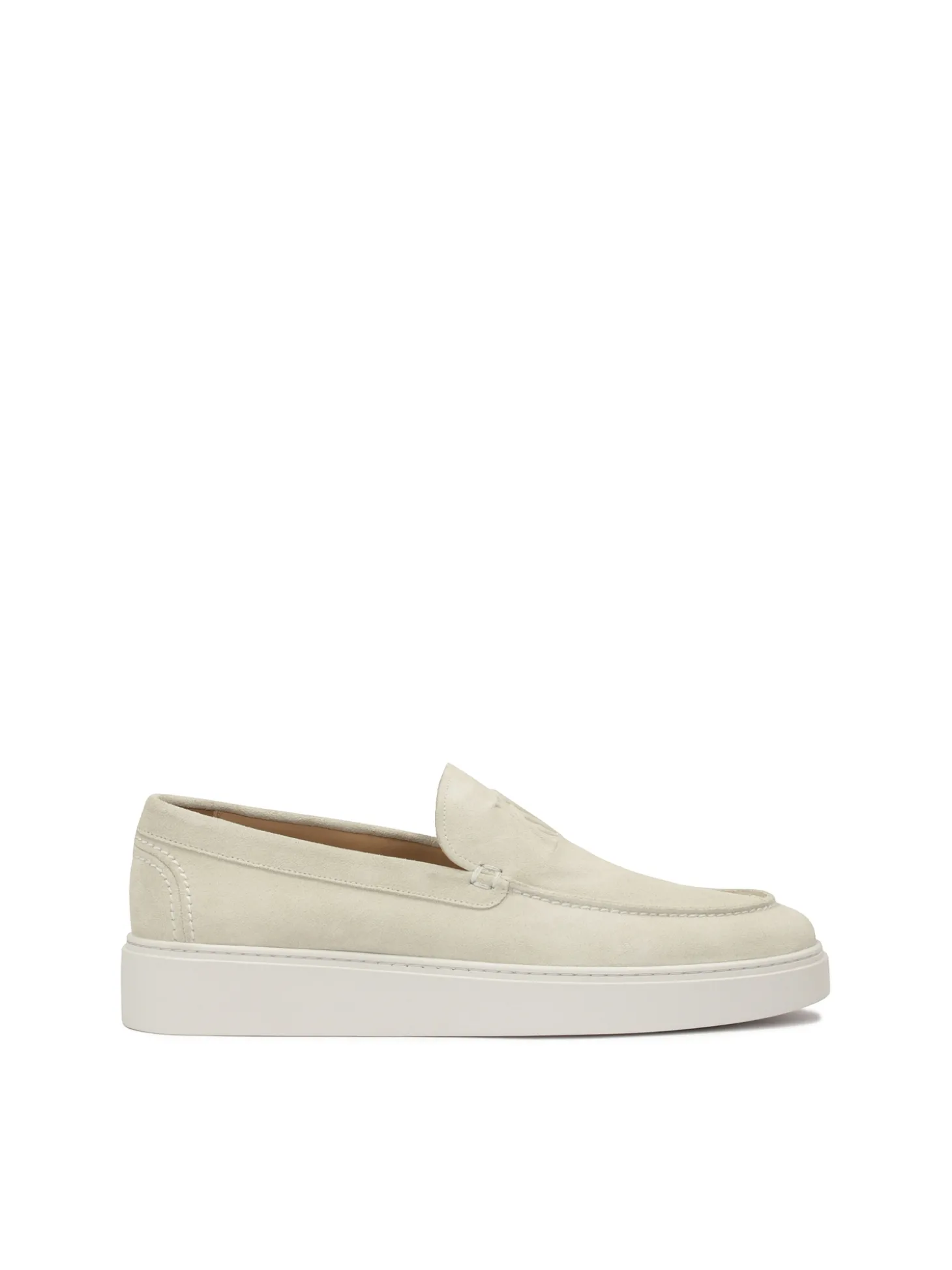 Beżowe loafersy z zamszu na podeszwie typu sneakers