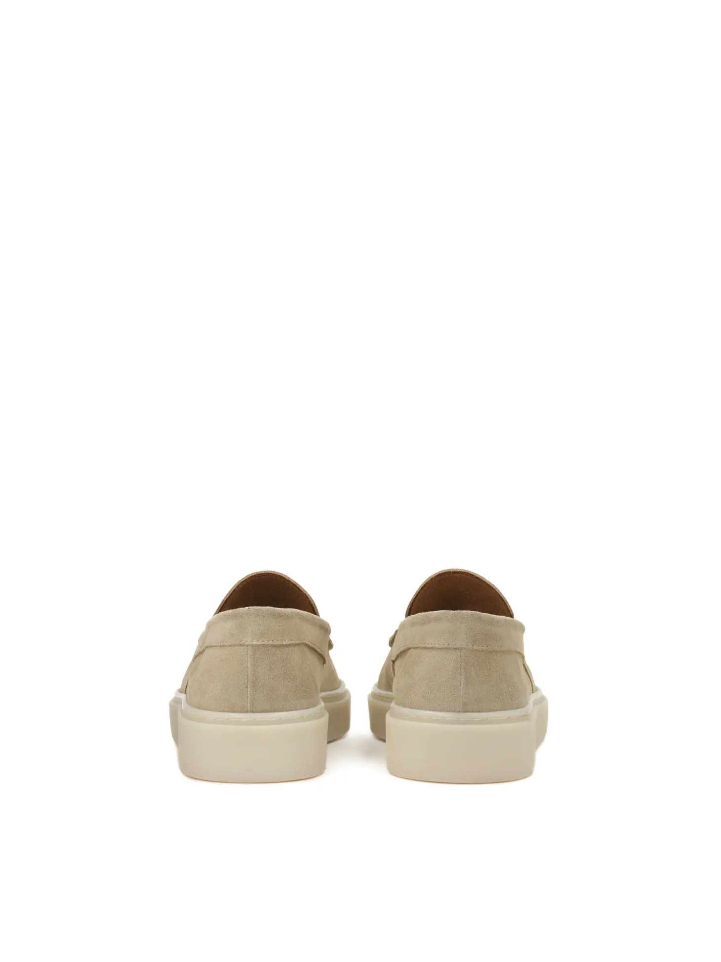 Beżowe wsuwane loafersy na podeszwie typu sneakers