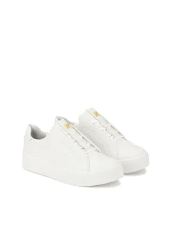 Białe sneakersy w tłoczone monogramy KAZAR