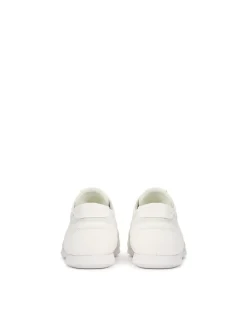 Białe sneakersy z naturalnej skóry i tkaniny