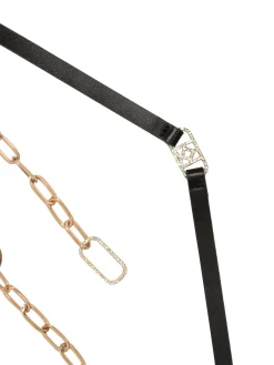 Biżuteryjny pasek do sukienki z klamrą w kształcie monogramu KAZAR