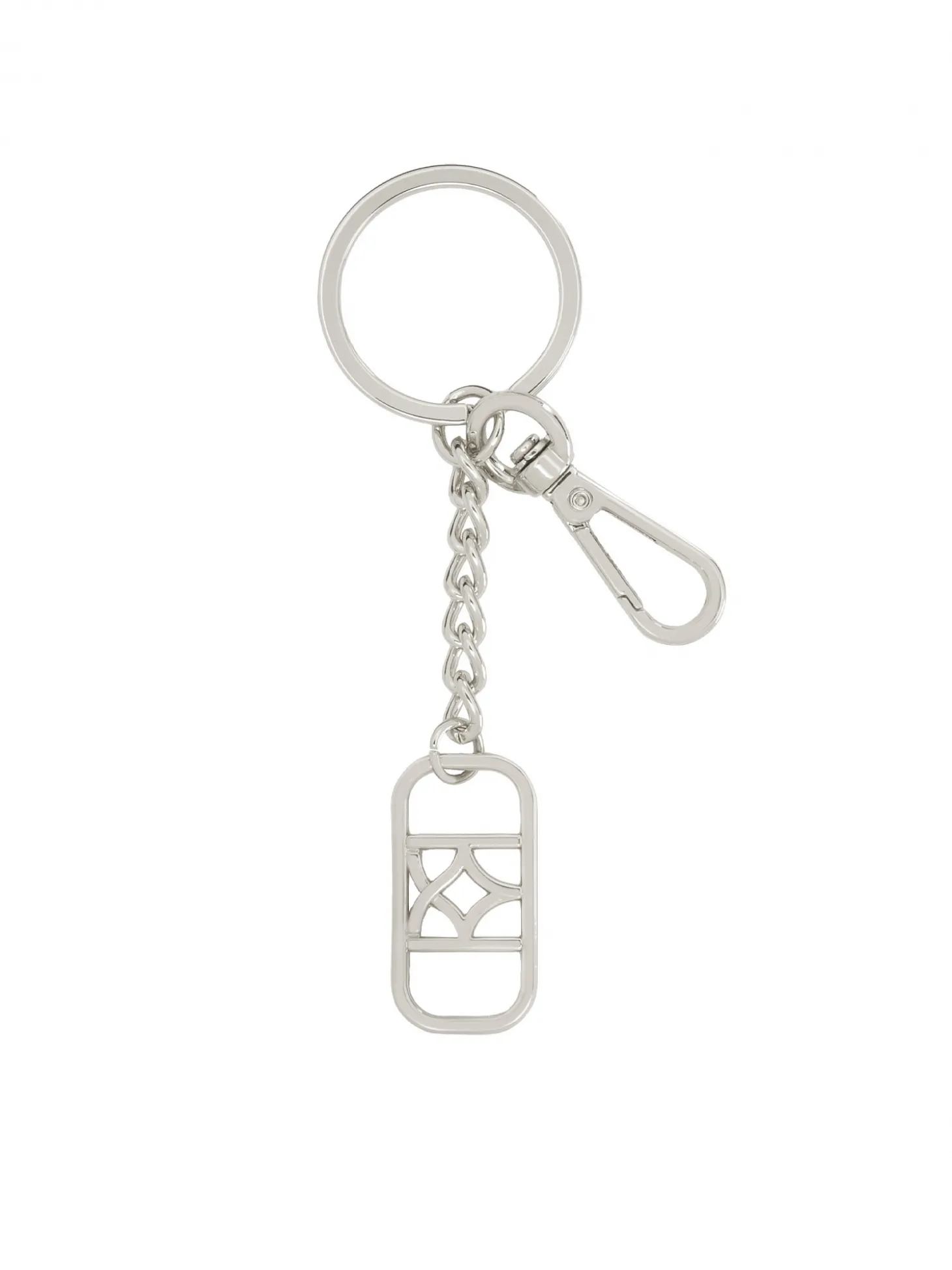 Brelok z monogramem w kolorze srebrnym