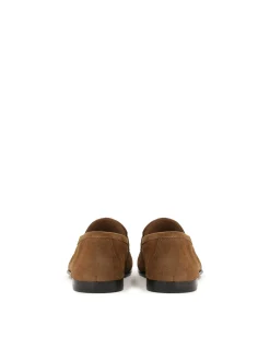 Brązowe zamszowe loafersy z Limitowej Kolekcji