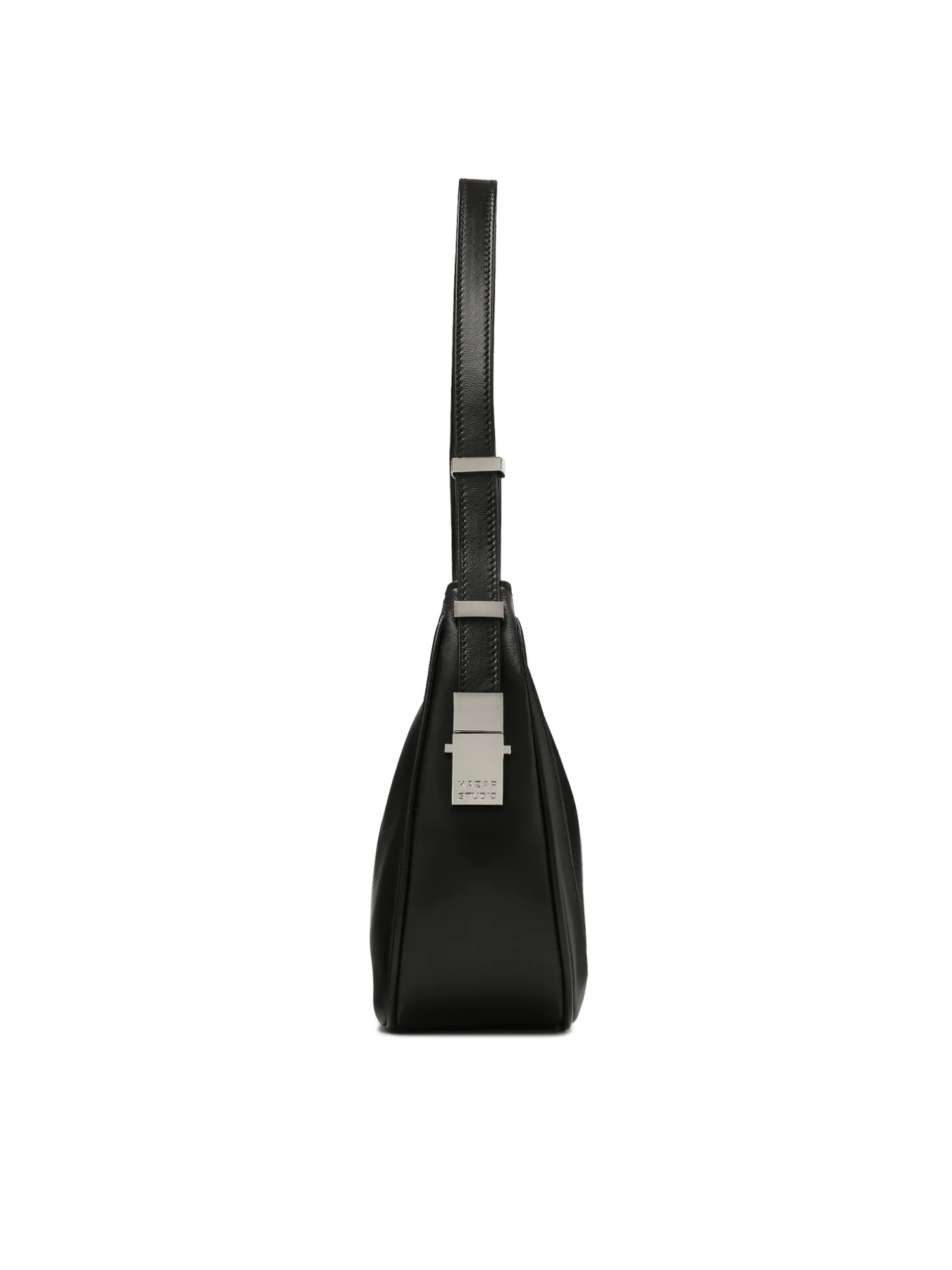 Czarna torebka baguette z monogramem