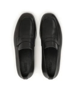 Czarne klasyczne loafersy ze skóry