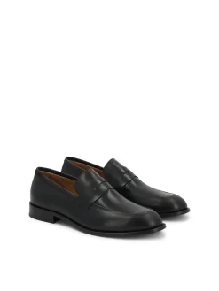 Czarne loafersy męskie ze skóry naturalnej z Limited Edition