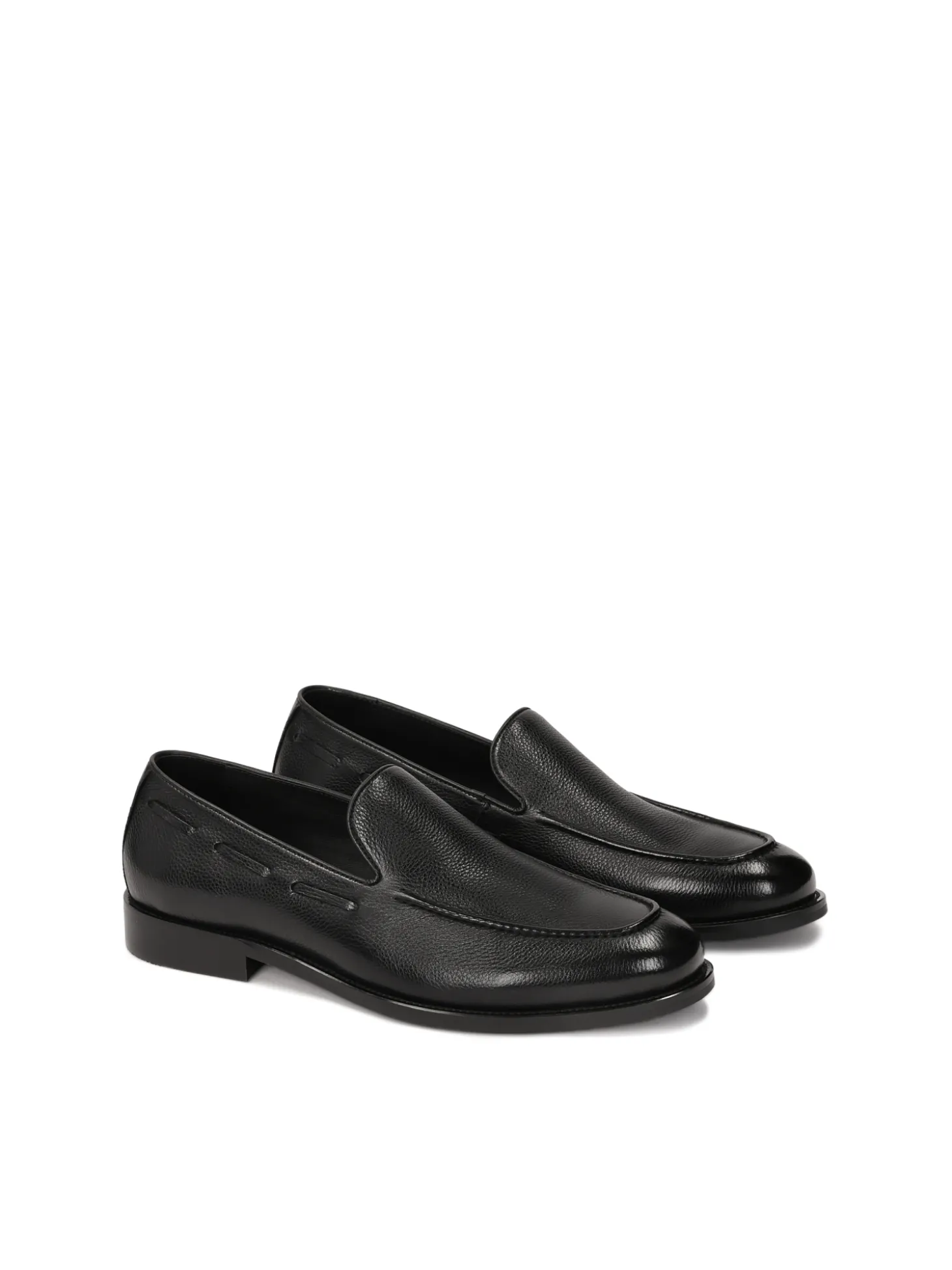 Czarne loafersy z naturalnej skóry