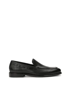 Czarne loafersy z naturalnej skóry