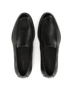 Czarne loafersy z naturalnej skóry