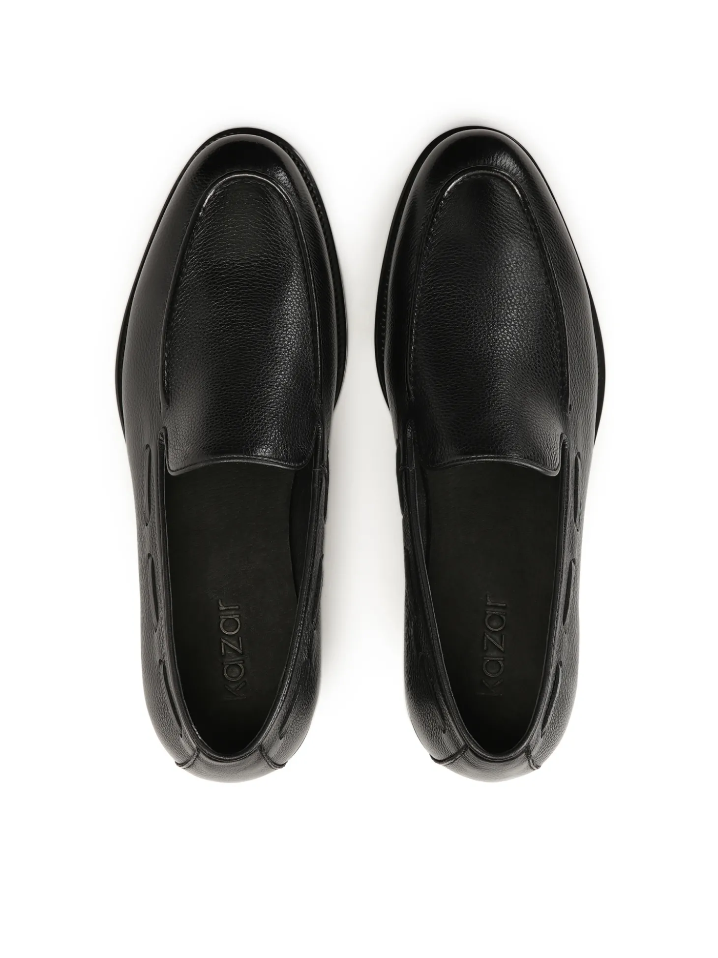 Czarne loafersy z naturalnej skóry