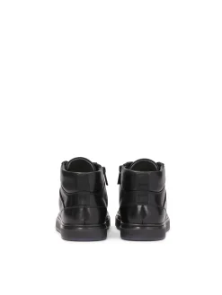 Czarne męskie sneakersy z wysoką cholewką