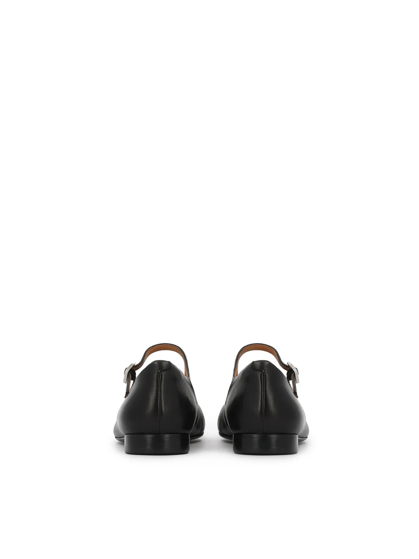Czarne płaskie czółenka z paskiem