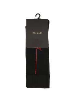 Czarne skarpety z kontrastującym paskiem i logotypem