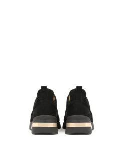 Czarne sneakersy damskie z zamszu