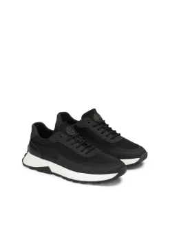 Czarne sneakersy męskie na wygodnej podeszwie