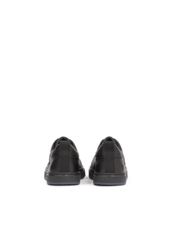 Czarne sneakersy męskie z wypukłym tłoczonym wzorem