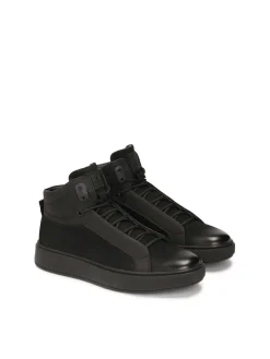 Czarne sneakersy męskie z wysoką cholewką