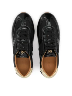 Czarne sneakersy z łączonych materiałów