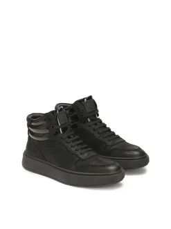 Czarne sneakersy z wysoką cholewką