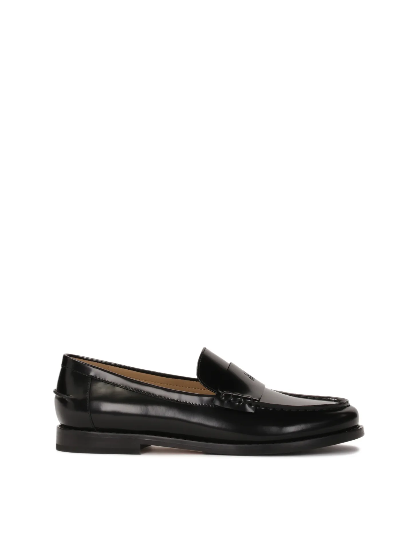Czarne uniwersalne półbuty slip-on