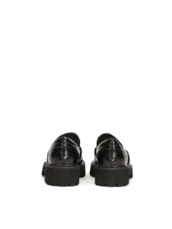 Czarne uniwersalne półbuty slip-on
