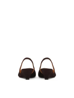 Czółenka slingback na koturnie