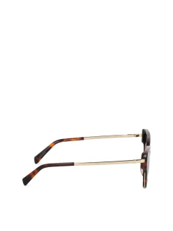 Damskie brązowe okulary przeciwsłoneczne cat eye