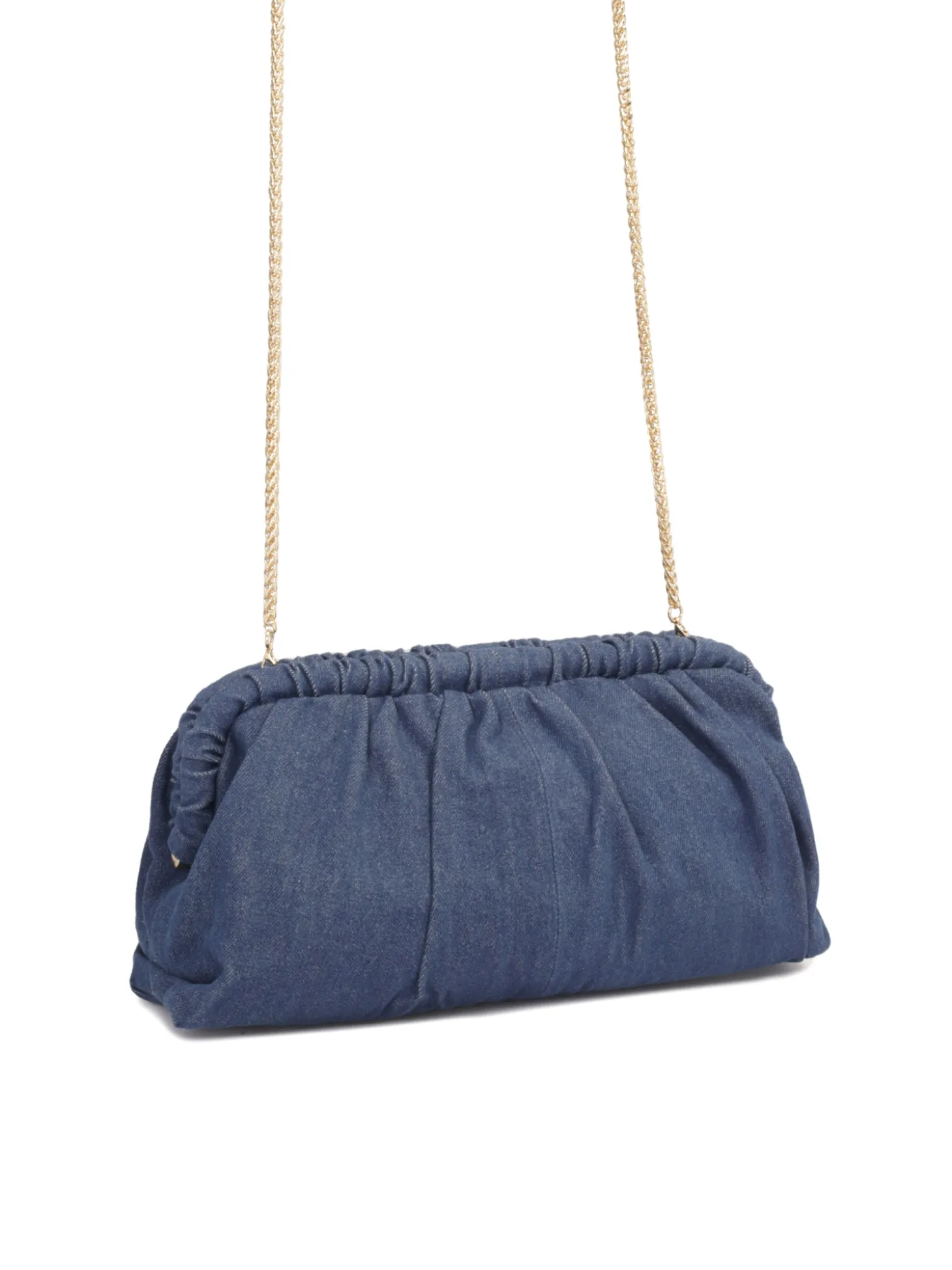 Duża torebka pouch bag z tkaniny denim