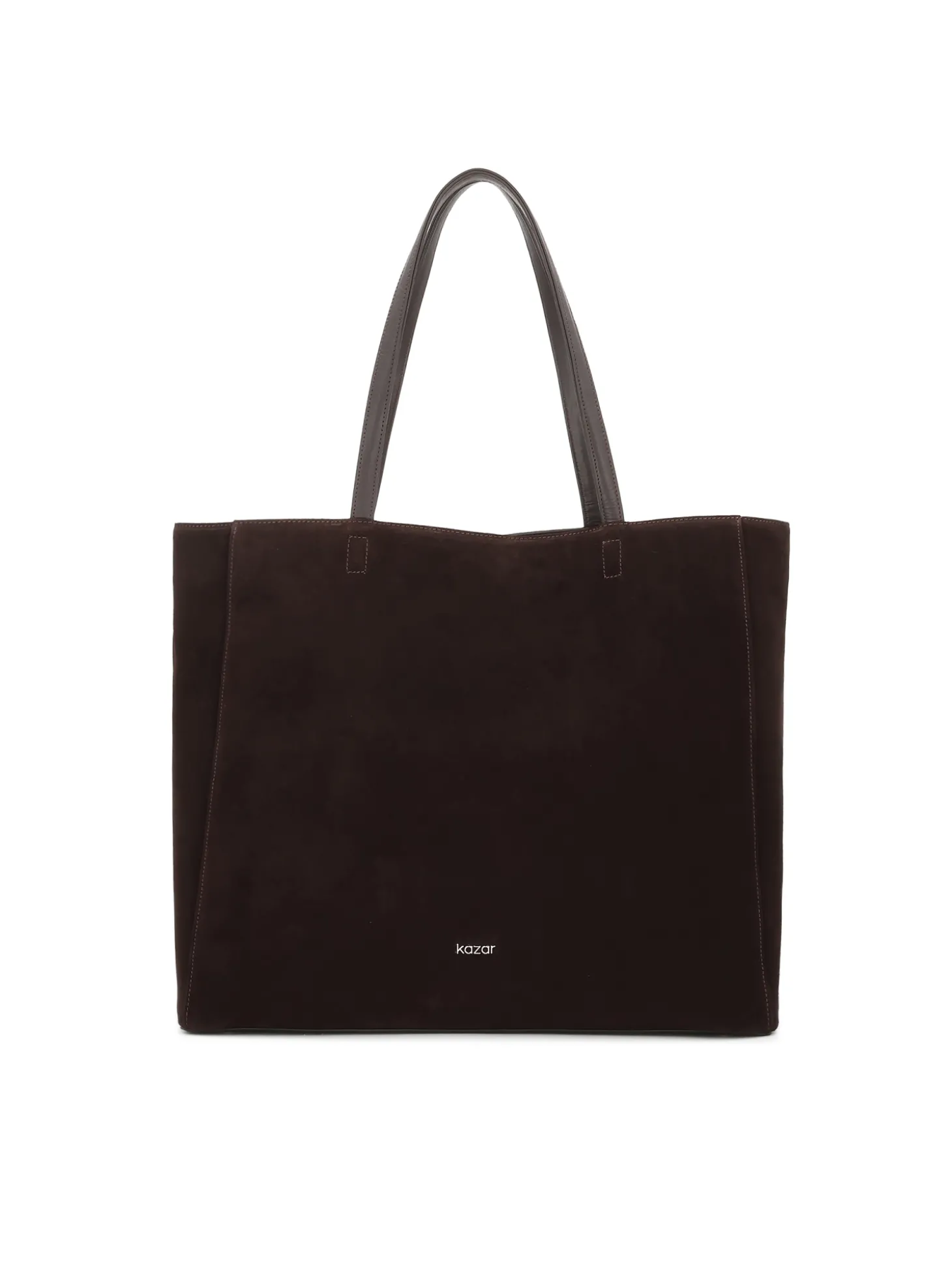 Duża torebka shopper z zamszu