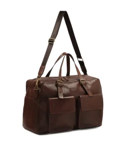 Elegancka skórzana torba podróżna z licowej skóry