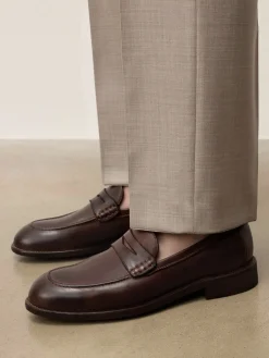 Eleganckie skórzane loafersy