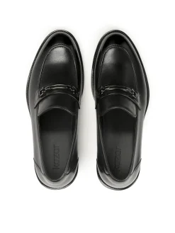 Eleganckie skórzane loafersy z klamrą