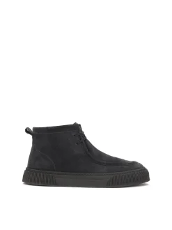 Granatowe sneakersy z krótkim sznurowaniem