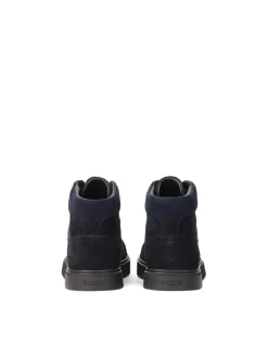 Granatowe sneakersy z wysoką cholewką