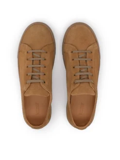 Jasnobrązowe sneakersy z naturalnego zamszu
