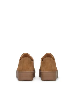 Jasnobrązowe sneakersy z naturalnego zamszu