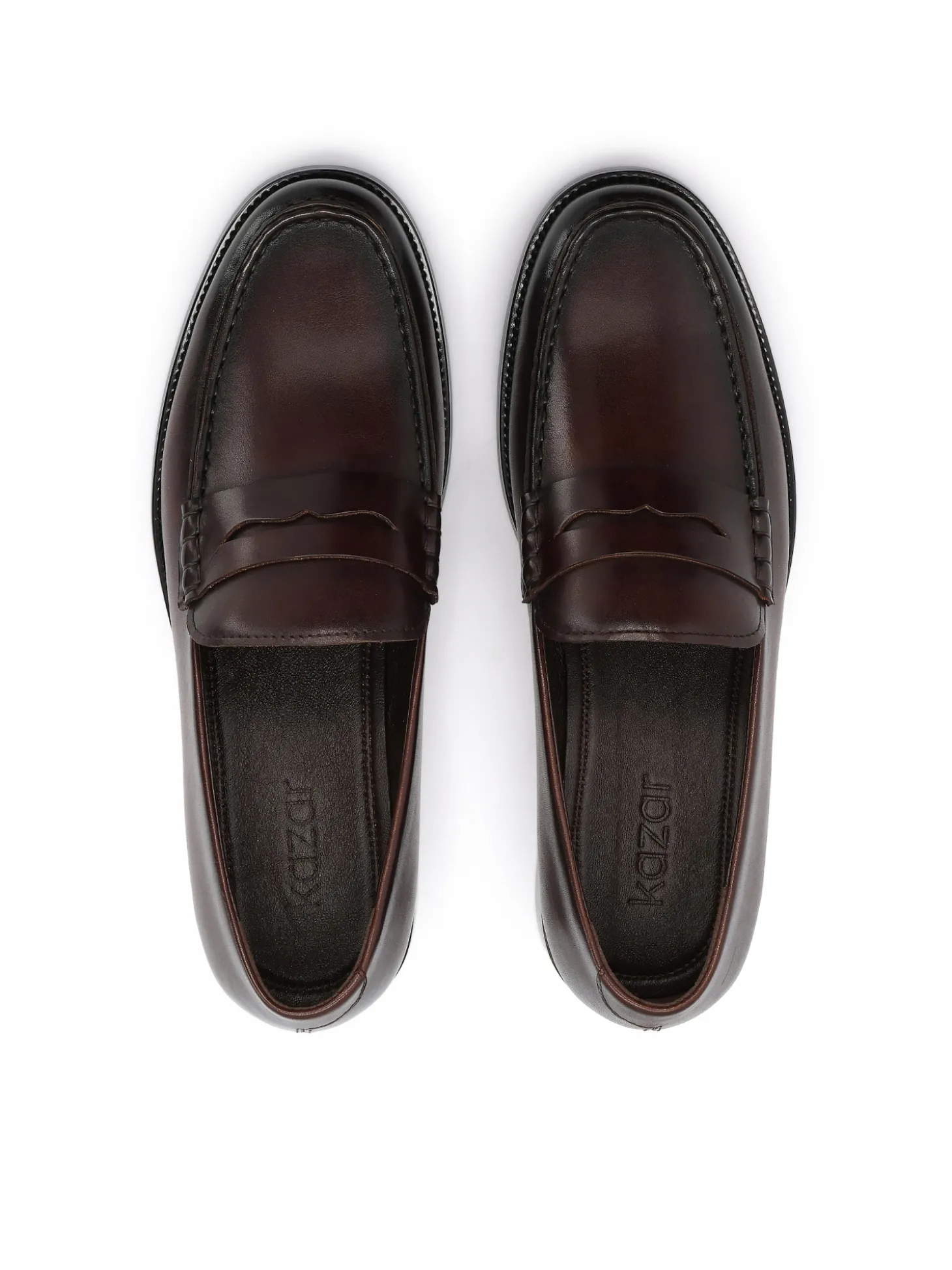 Klasyczne loafersy męskie w odcieniu brązu