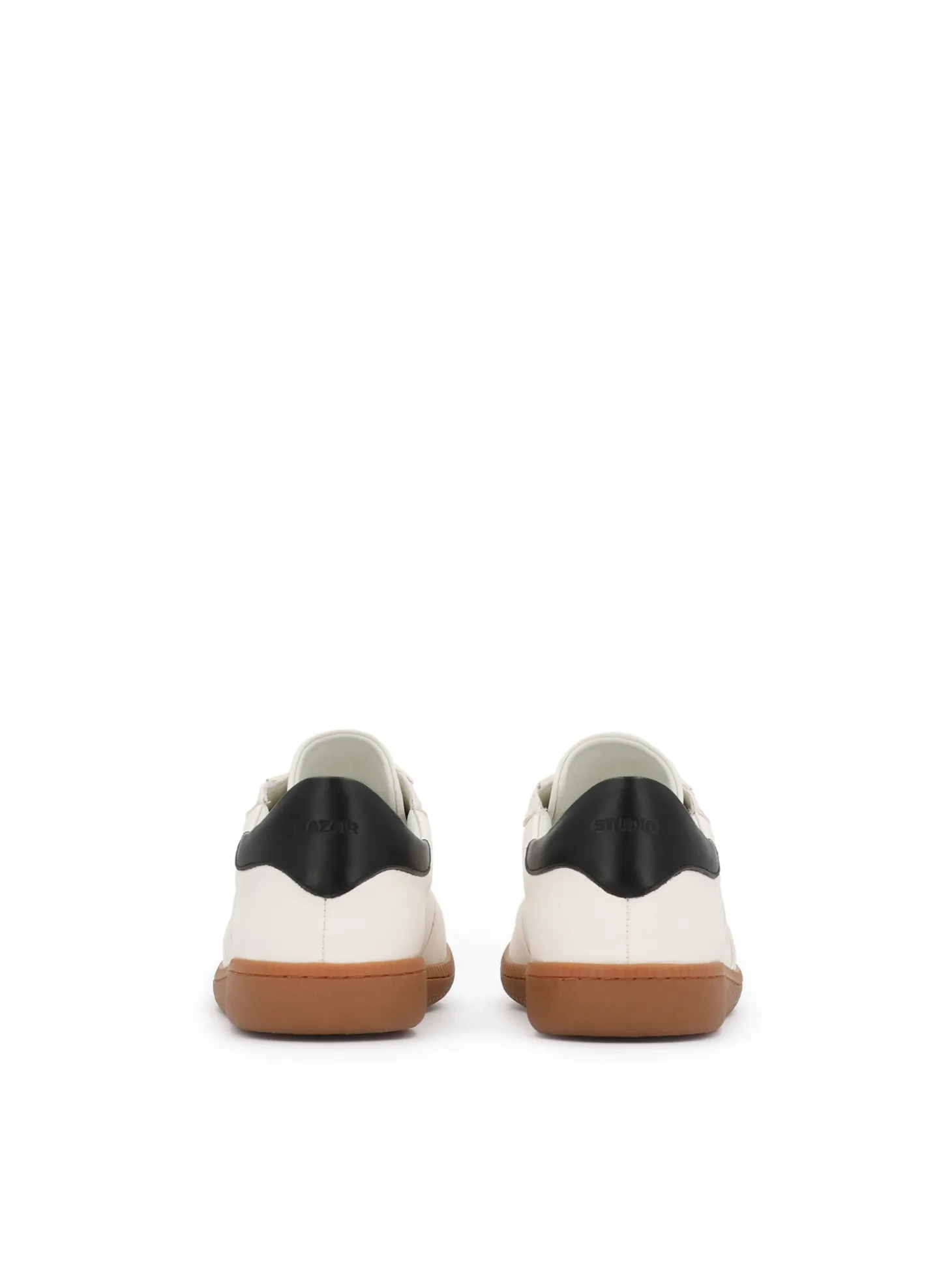 Luksusowe sneakersy z białej skóry naturalnej