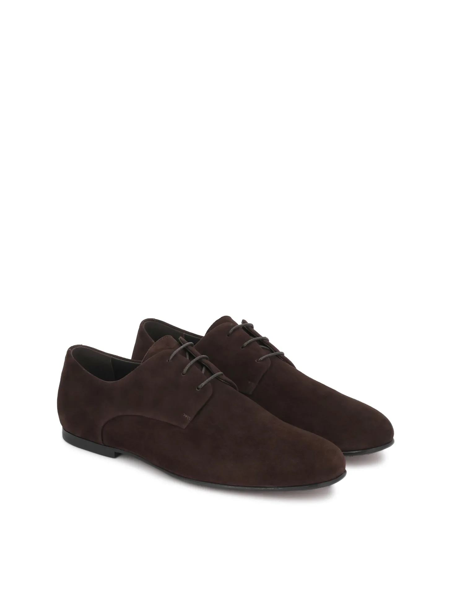 Minimalistyczne derby z zamszu w brązie