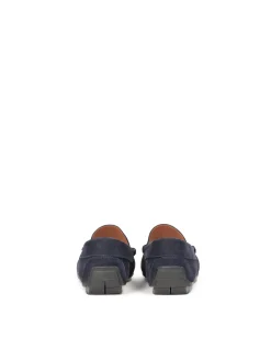 Mokasyny driving mocs z granatowego zamszu