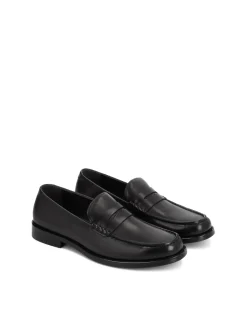 Męskie loafersy typu penny z naturalnej skóry