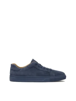 Męskie sneakersy z zamszu w niebieskim kolorze