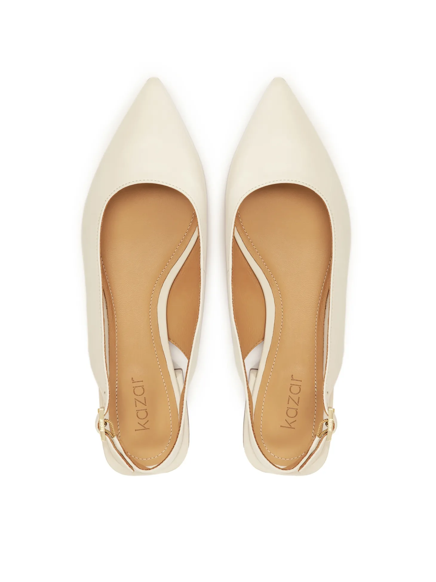 Płaskie czółenka slingback