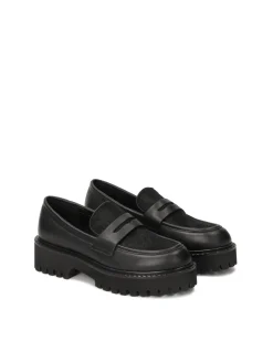 Półbuty slip-on z naturalnym włosiem