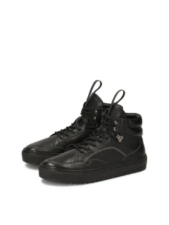 Skórzane czarne hight sneakers