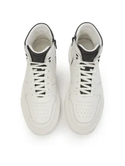 Skórzane męskie sneakersy z cholewką za kostkę