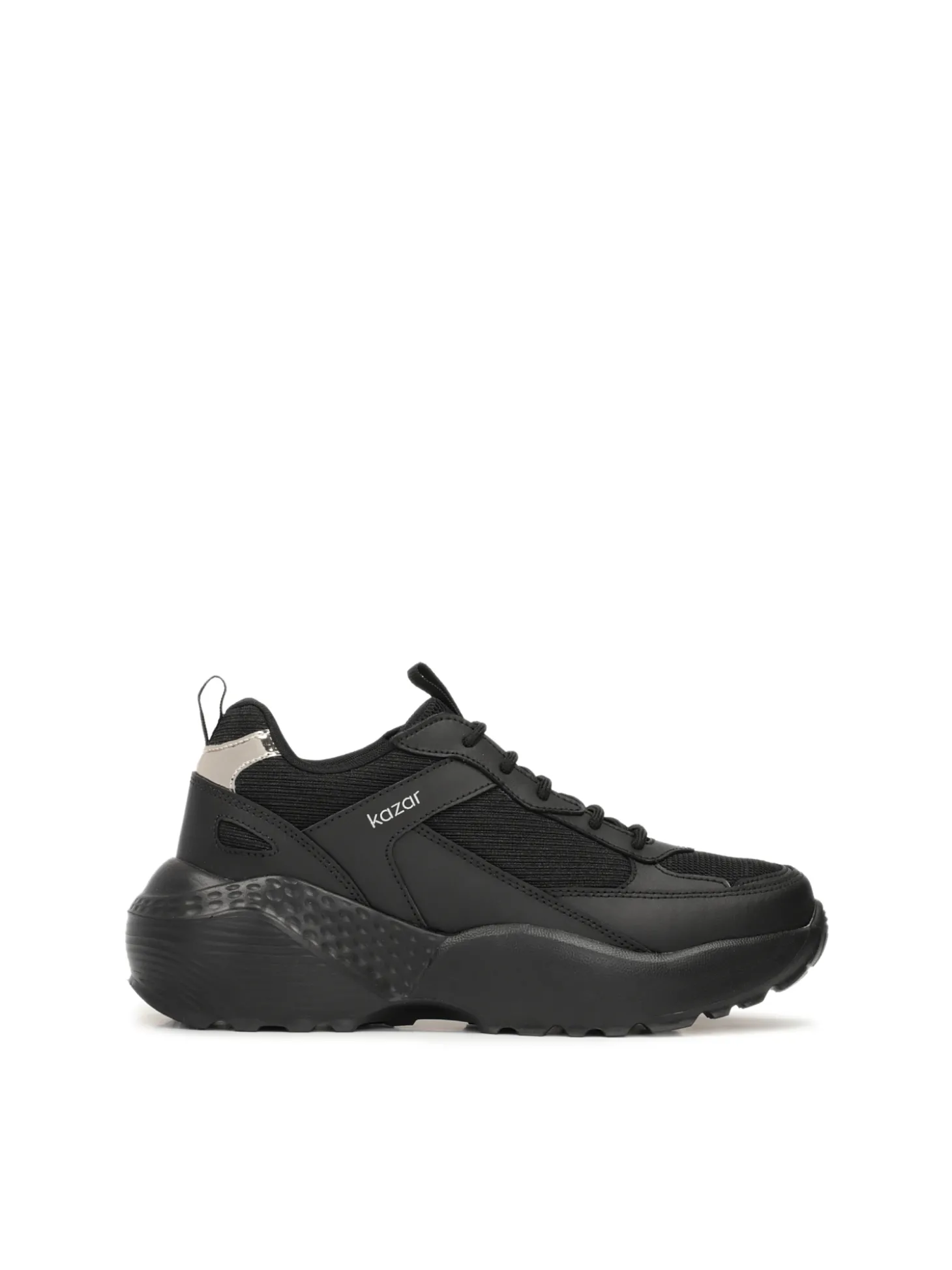 Skórzane sneakersy damskie na grubej podeszwie