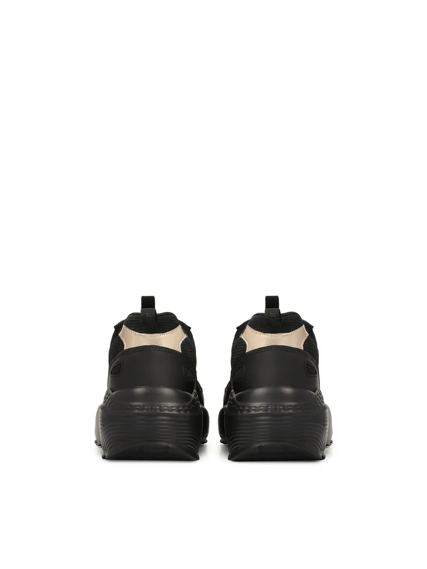Skórzane sneakersy damskie na grubej podeszwie