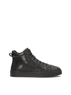 Skórzane sneakersy z wysoką cholewką